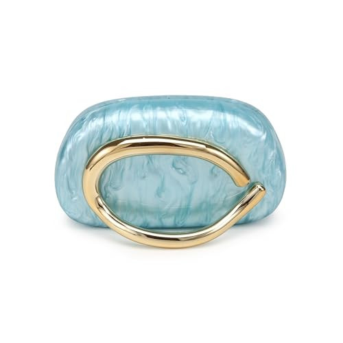 dassymia Clutch Purses for Women Acrylic Evening Handbags for Wedding Party Crossbody Shoulder Bag Trendy, Acrylic Blue | Amazon (US)