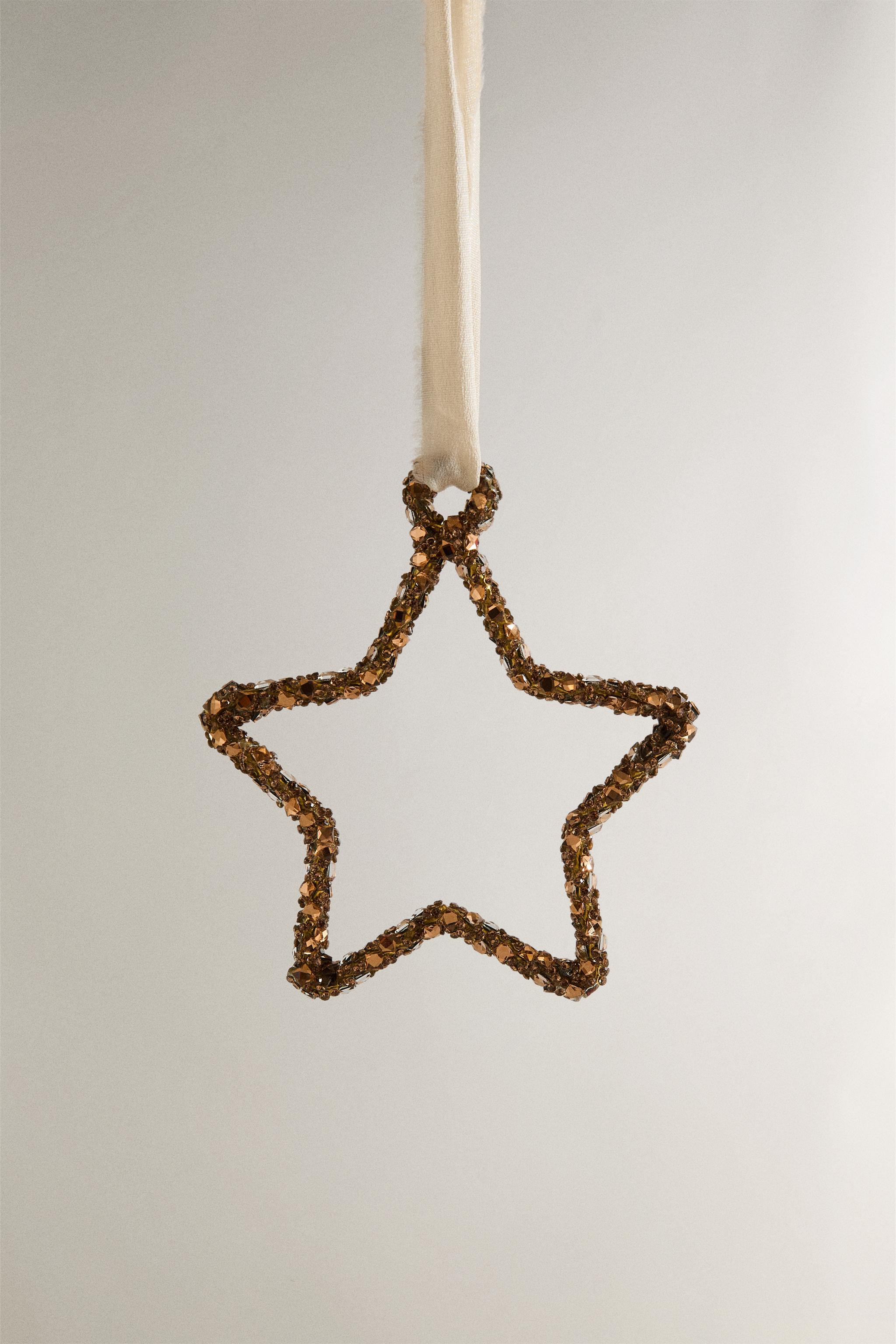 GOLDEN STAR STRUCTURE CHRISTMAS TREE ORNAMENT | Zara US