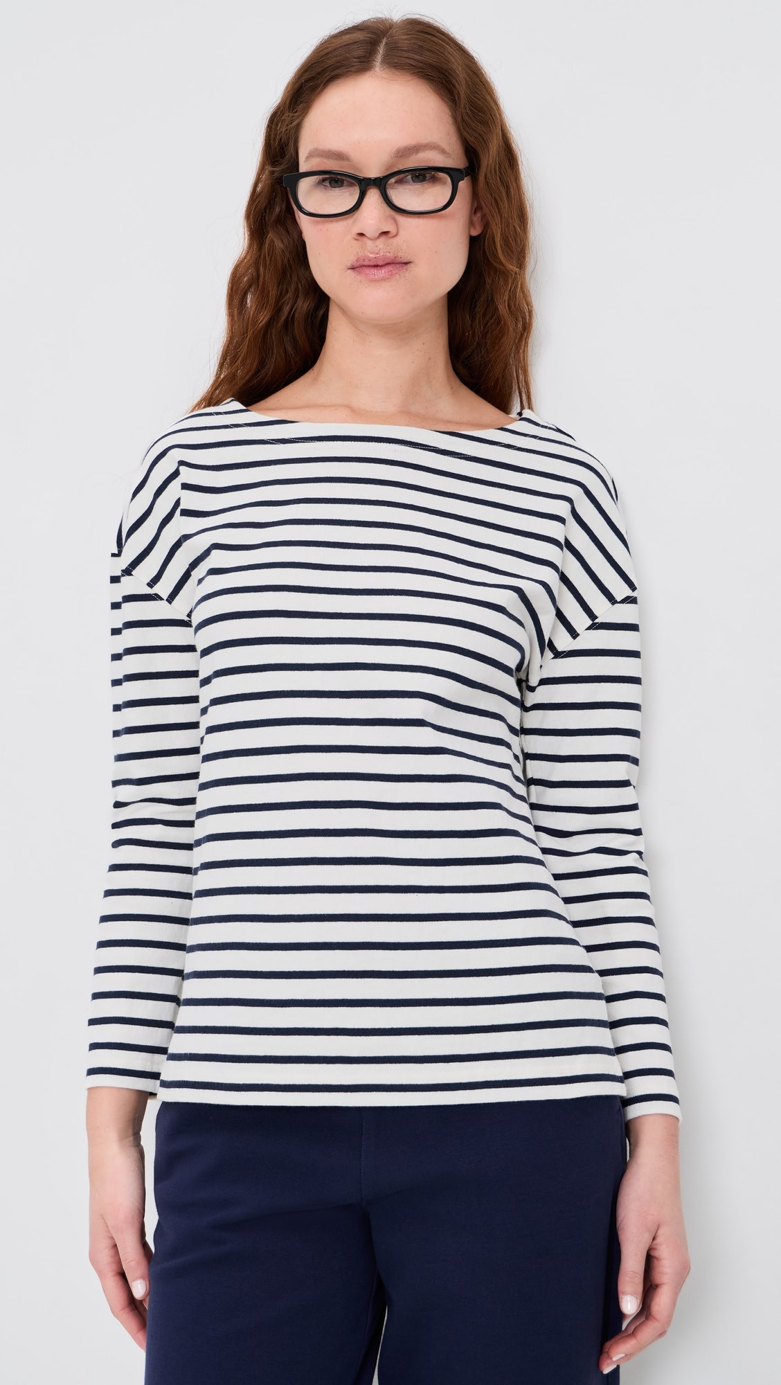 Avignon Boat Neck Striped Tee In Cotton | Shopbop