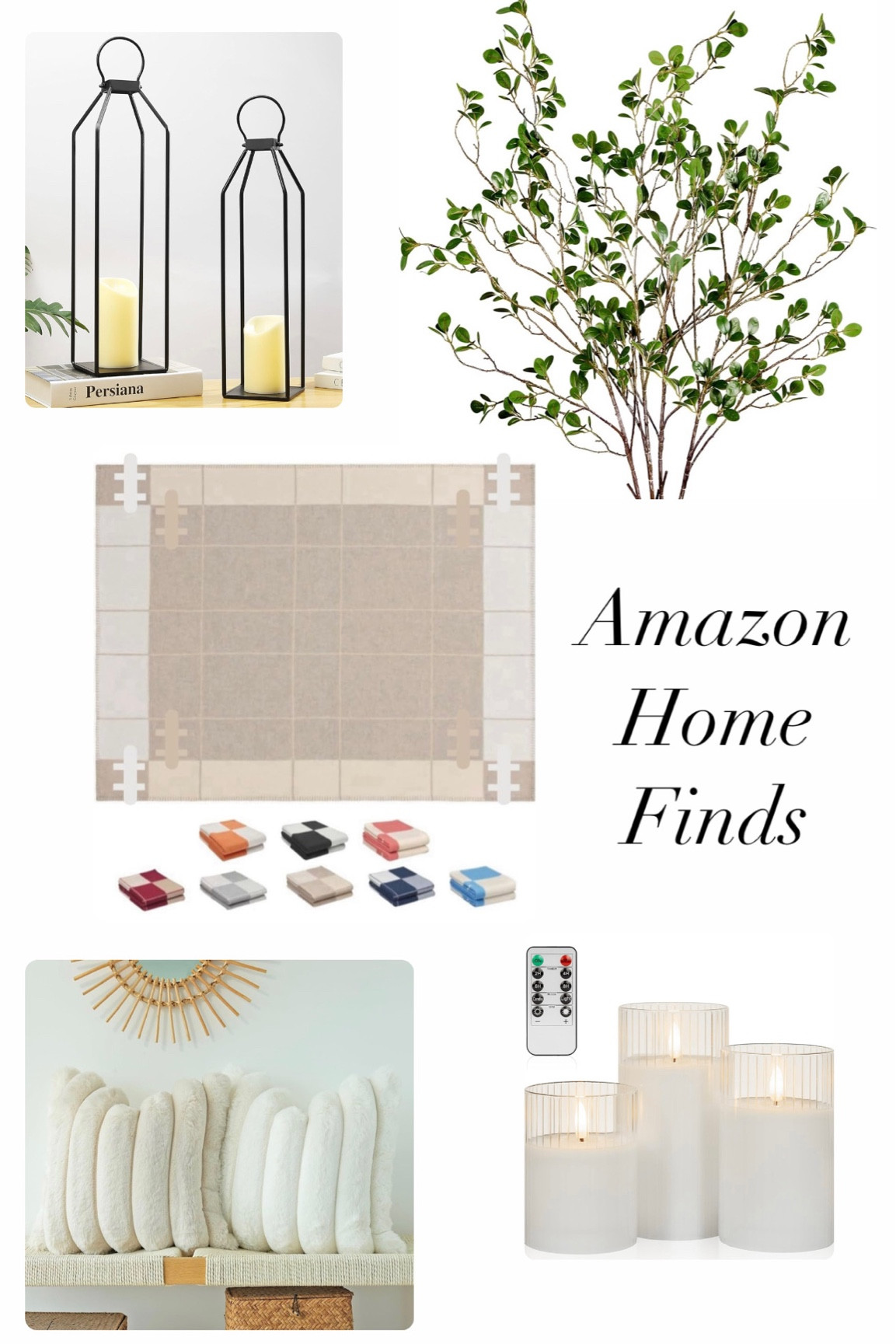 Amazon home finds. Lanterns. Faux stems. Spring refresh. Amazon home refresh. Hermes blanket dupe  

#LTKhome #LTKfindsunder100