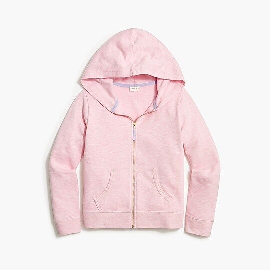 Girls' full-zip cotton hoodie | J.Crew Factory