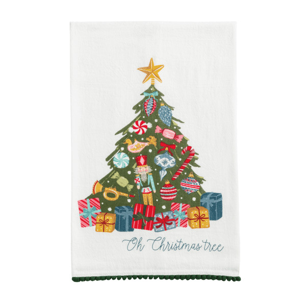 Christmas Tree Printed Towel | Mud Pie