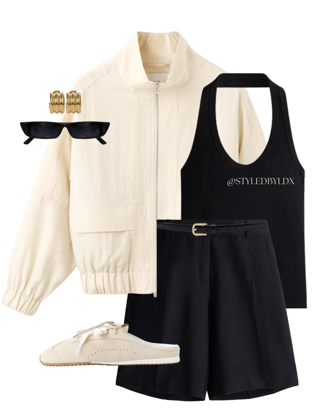 Hailey beiber @mango new in summer outfit, spring outfit, Bermuda shorts, funnel Nick jacket, slip on trainers, spring, date ALO,

#LTKuk #LTKspring #LTKsummer