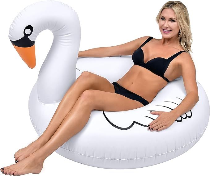 GoFloats Swan Party Tube Inflatable Raft, Float in Style (for Adults and Kids) | Amazon (US)