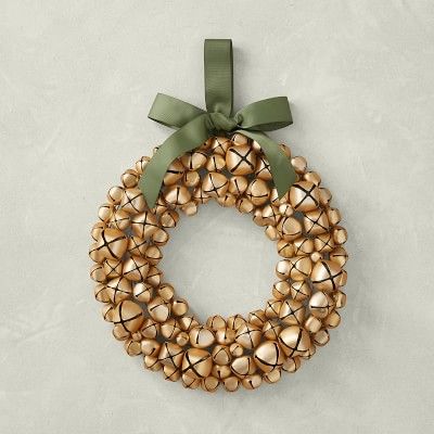 Gold Jingle Bell Wreath | Williams-Sonoma