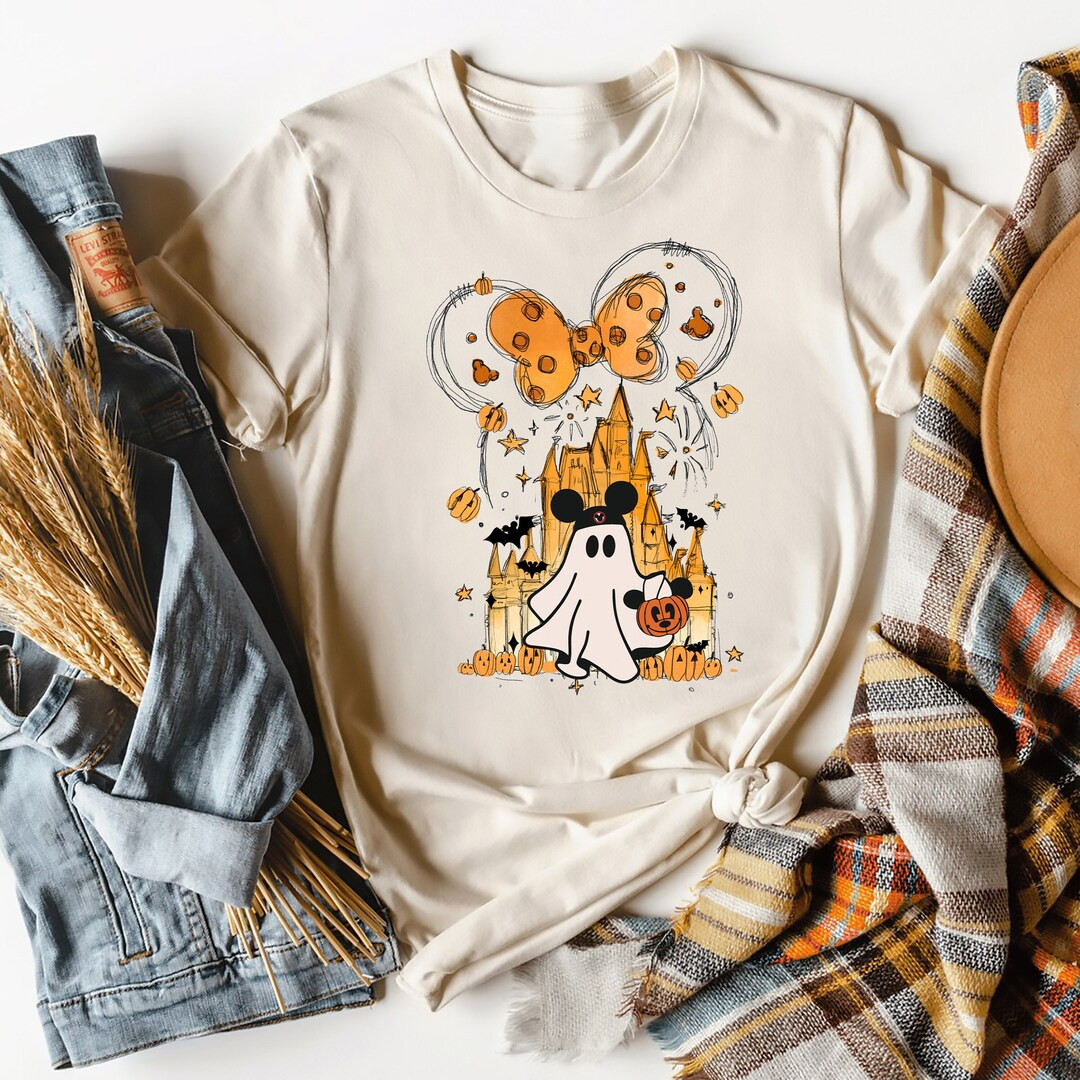 Mickey Ghost Shirt, Halloween Castle Shirt, Minnie Halloween Shirt - Etsy | Etsy (US)