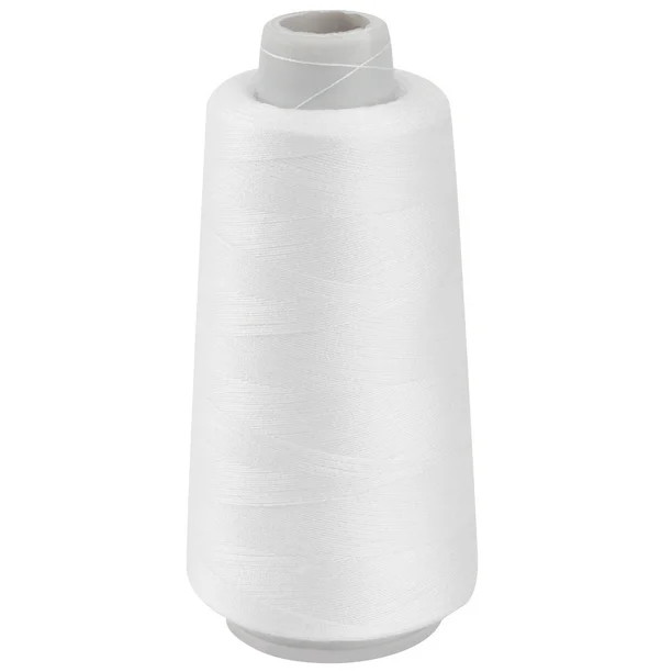 FRCOLOR Bleached 3000 Yards Polyester Sewing Thread for Sewing Machine  (White) - Walmart.com | Walmart (US)