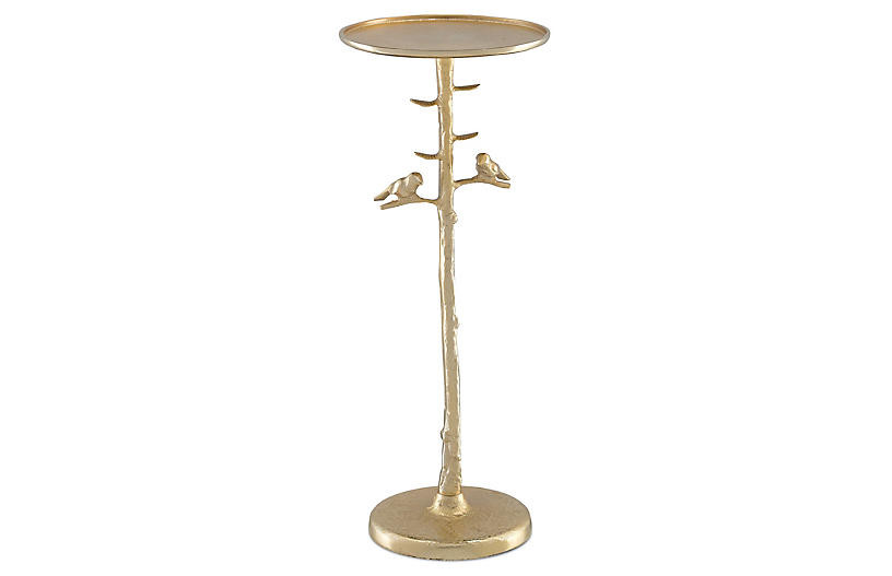 Piaf Drinks Table, Gold | One Kings Lane
