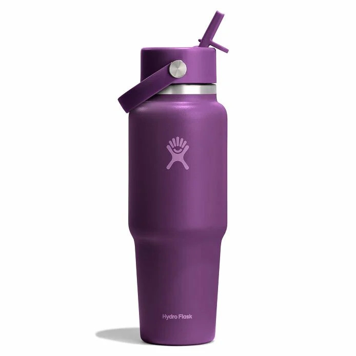 32 oz Wide Mouth Travel Bottle with Flex Straw Cap | Hydro Flask