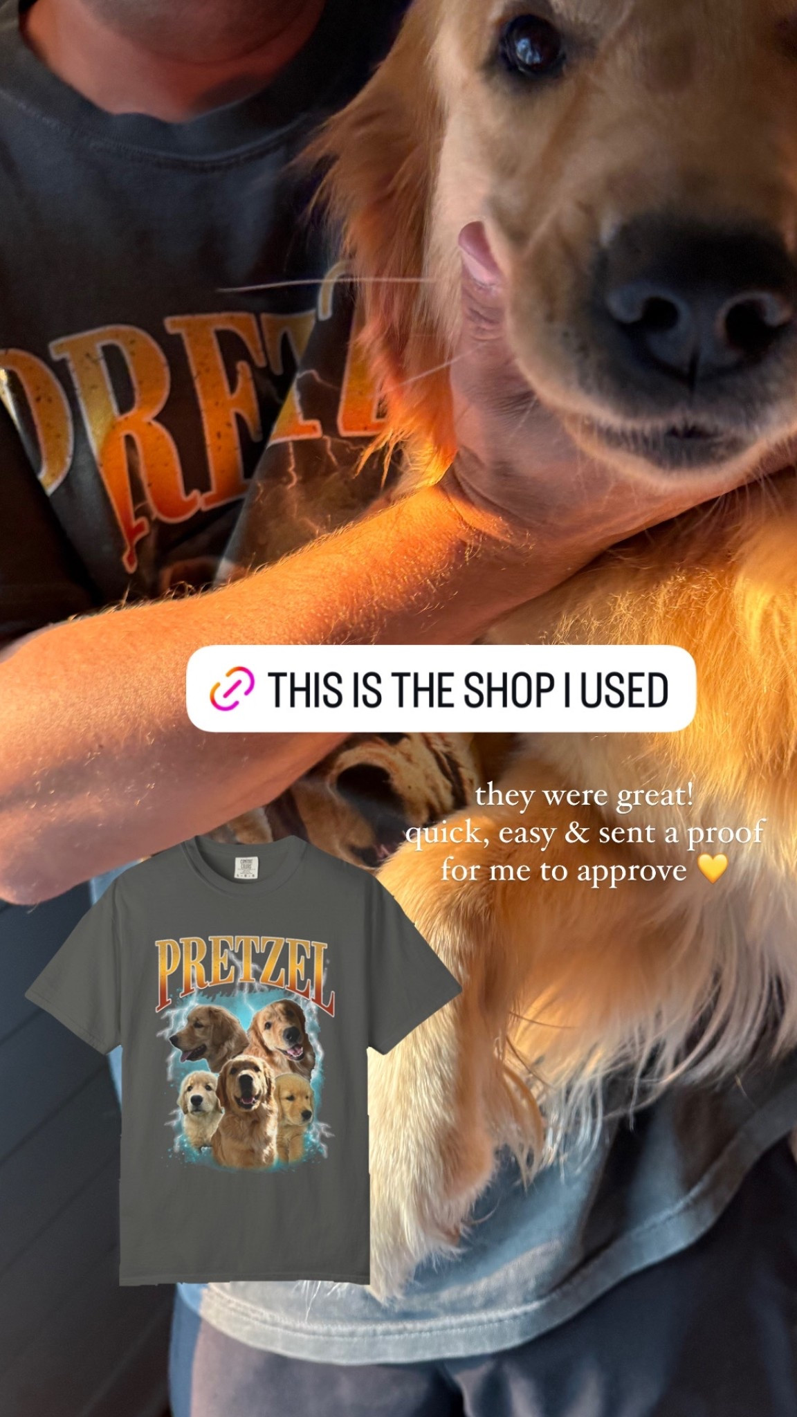 Custom “bootleg” shirt! I did Pretzel pics but you could do wife, husband, kids, etc! 💕

#LTKPets #LTKKids #LTKMens