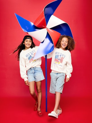 Old Navy x Disney Mickey Mouse Oversized Gender-Neutral Crew-Neck Sweatshirt for Kids | Old Navy (US)