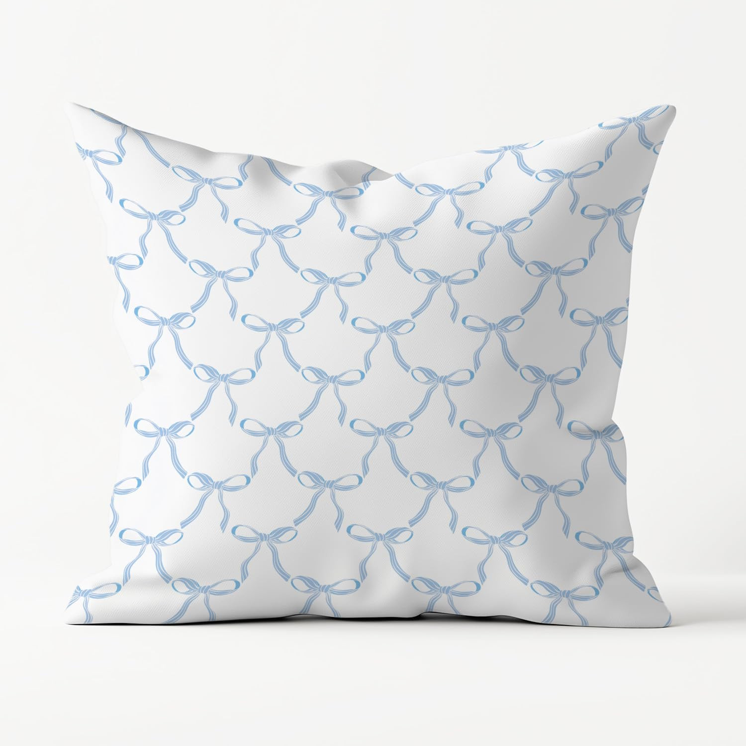 Blue Bow Throw Pillow Covers 18x18, Coquette Pillow Covers, Blue Bow Room Decor, Coquette Room De... | Amazon (US)