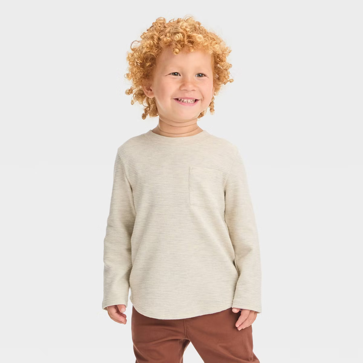 Toddler Boys' Long Sleeve Ottoman T-Shirt - Cat & Jack™ | Target