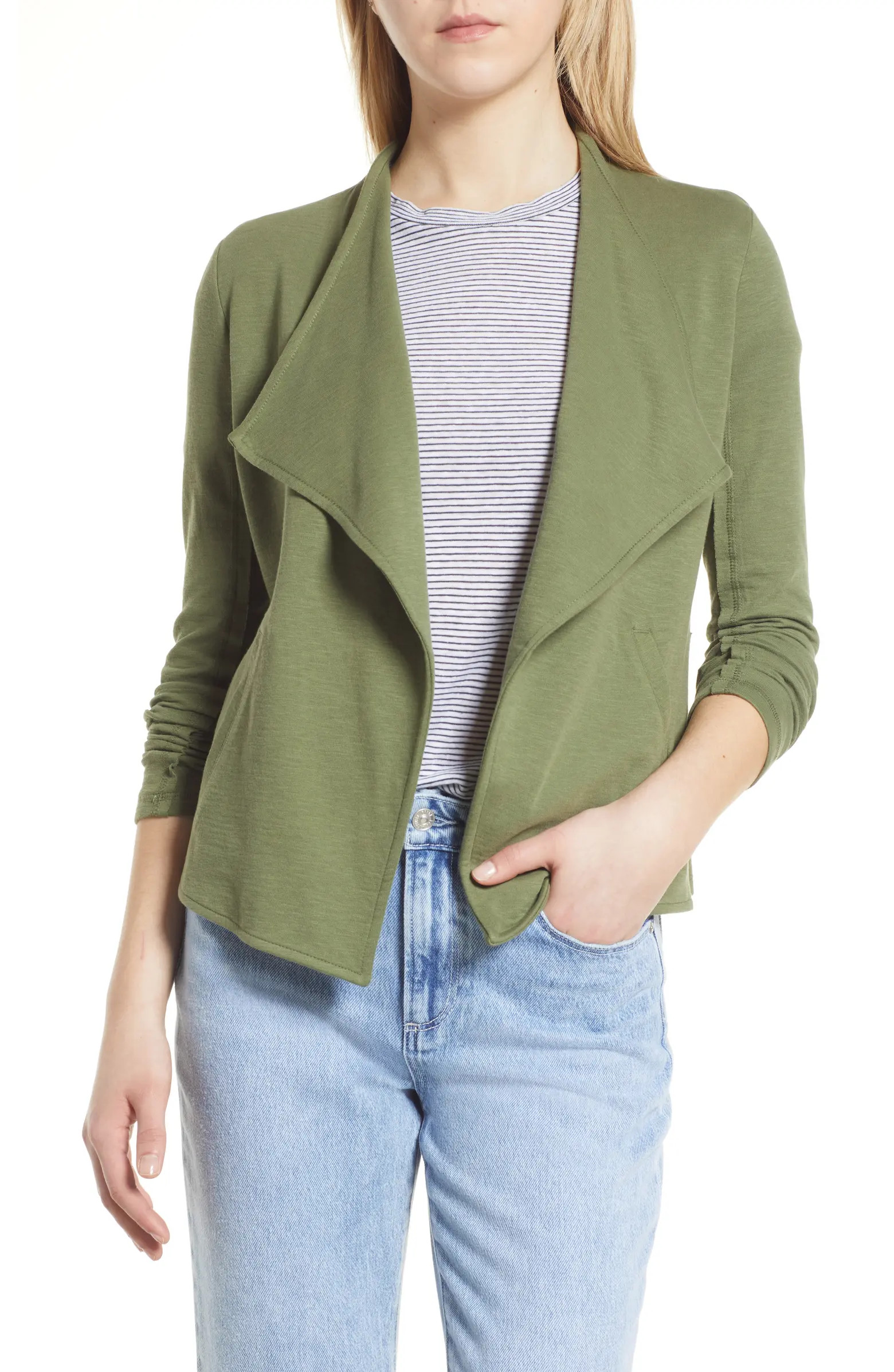 Caslon® Drape Collar Knit Blazer | Nordstrom | Nordstrom