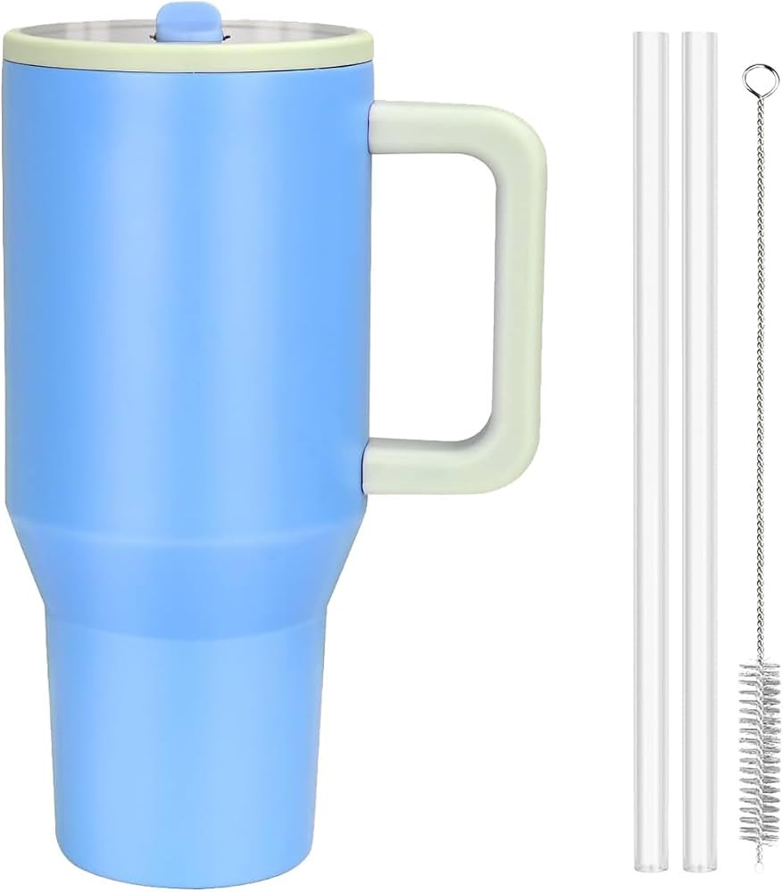 32 oz Tumbler with Handle Flip Straw | Rubber Base Straw | 100% Leak Resistant Water Bottle | Ins... | Amazon (US)