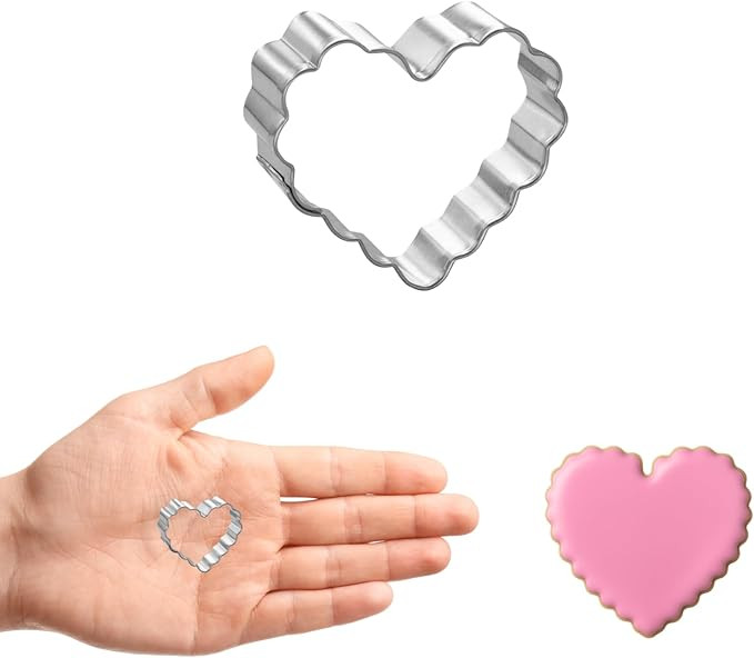 Foose Cookie Cutter Miniature Small Heart Fluted 1.5 in, Made in USA | Amazon (US)