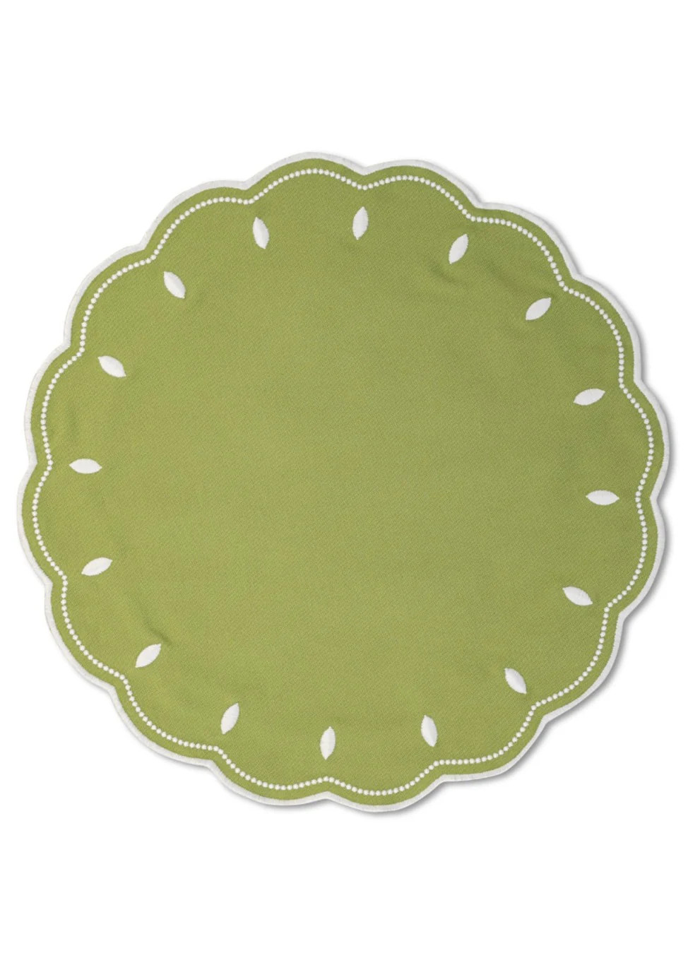 Spring Green and White Placemat and Napkin Set | Over The Moon