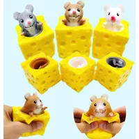 Mouse Squishy Toy Cheese Stress Ball Squishy Rat Squeeze Cheese Fidgets Squishy Mice Toy Stress Novelty Toy for People Best GIft | AliExpress (US)