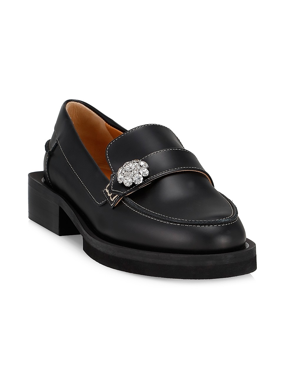 Leather Jewel Loafers | Saks Fifth Avenue