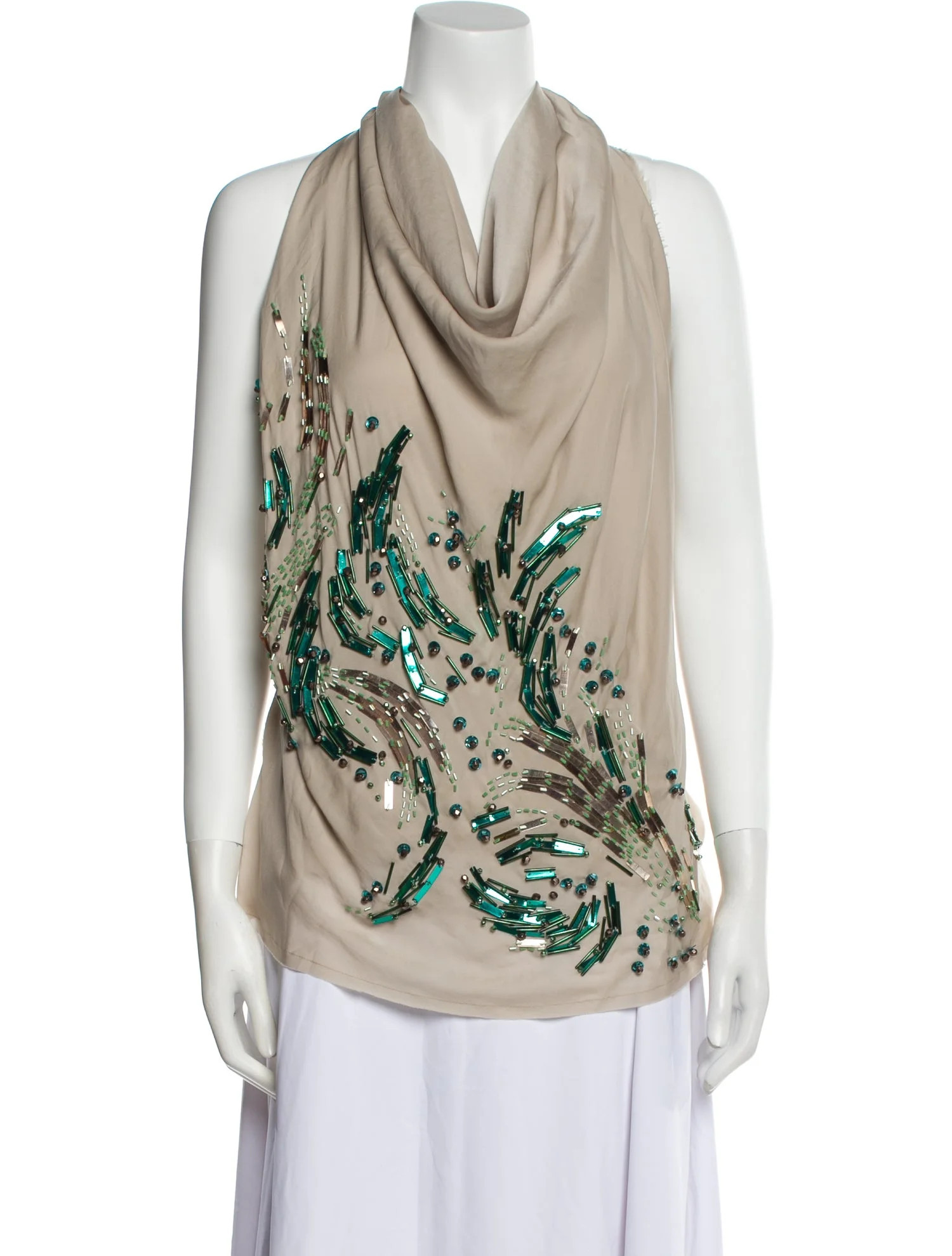 Cowl Neck Sleeveless Blouse | The RealReal