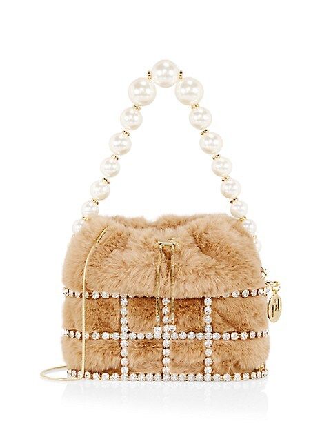 Holli Fluffy Embellished Bucket Bag | Saks Fifth Avenue