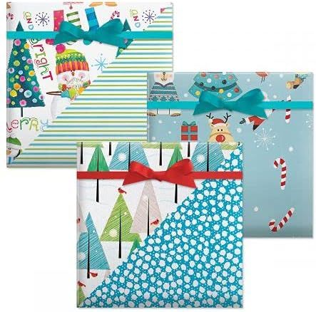 Amazon.com: CHRISTMAS WRAP VALUE PACK! Merry and Bright, Christmas Critters and Winter's Day - 3 ... | Amazon (US)