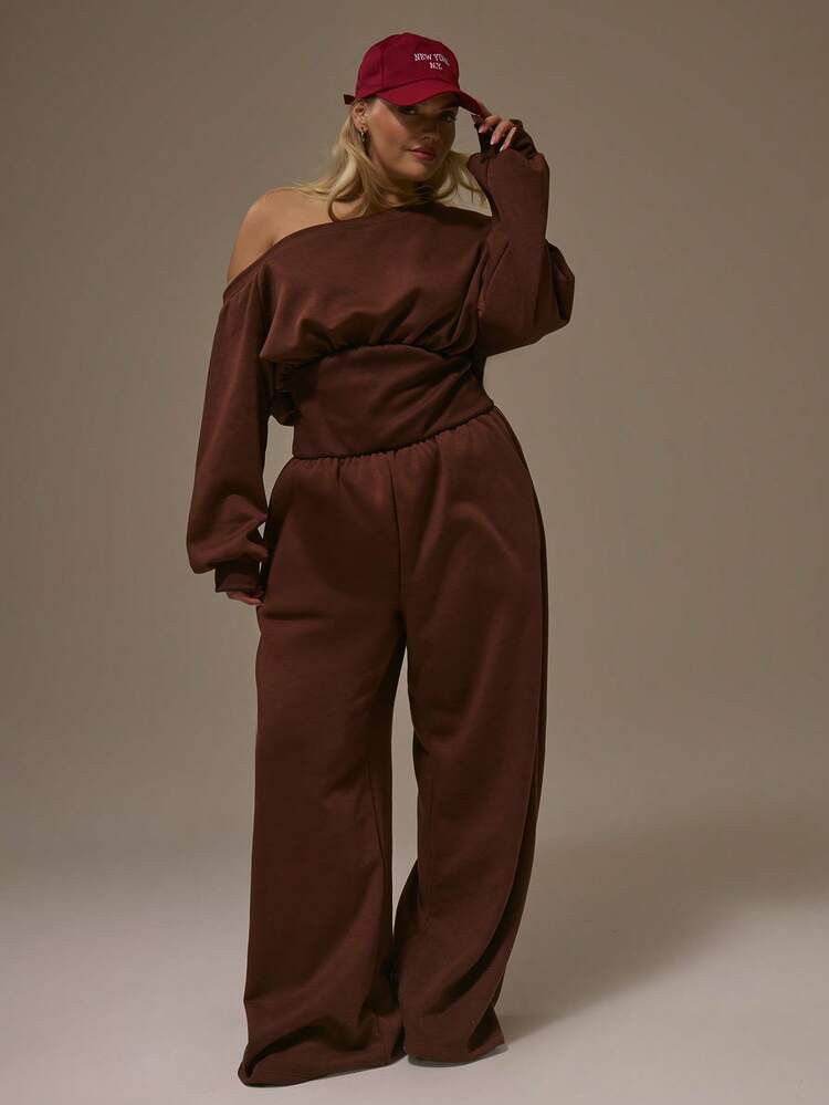 MUSERA plus asymmetrical corset jumpsuit | SHEIN