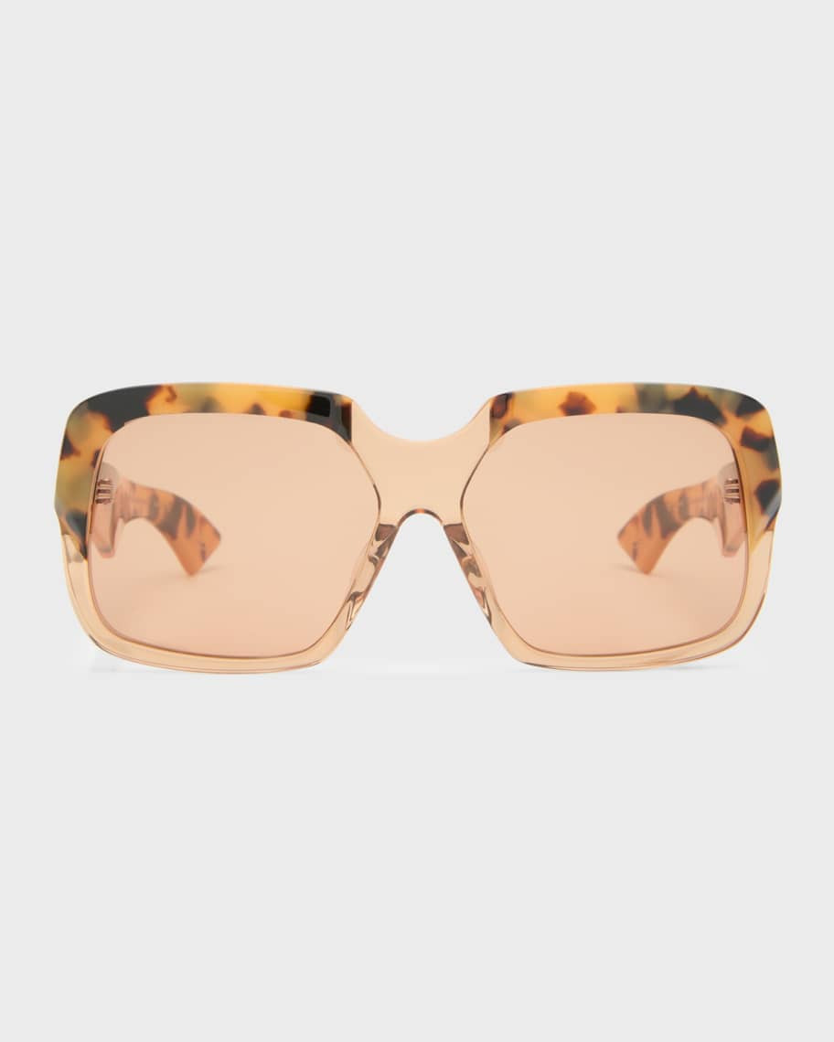 Karen Walker Beveled Two-Tone Acetate Square Sunglasses | Neiman Marcus