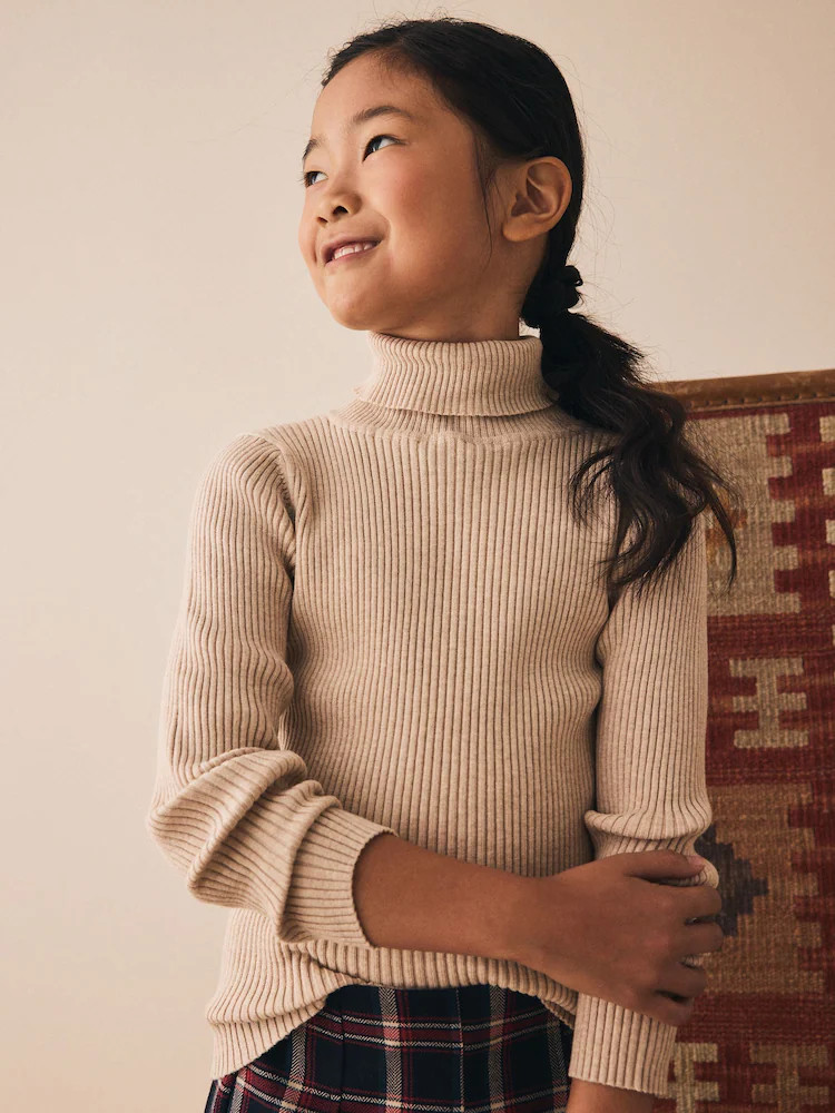 Oatmeal Roll Neck Knit Jumper (3-16yrs) | Next US
