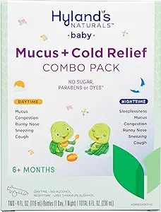 Hyland's Naturals Baby Mucus and Cold Relief, Day & Night Value Pack, Infant And Baby Cold Medici... | Amazon (US)