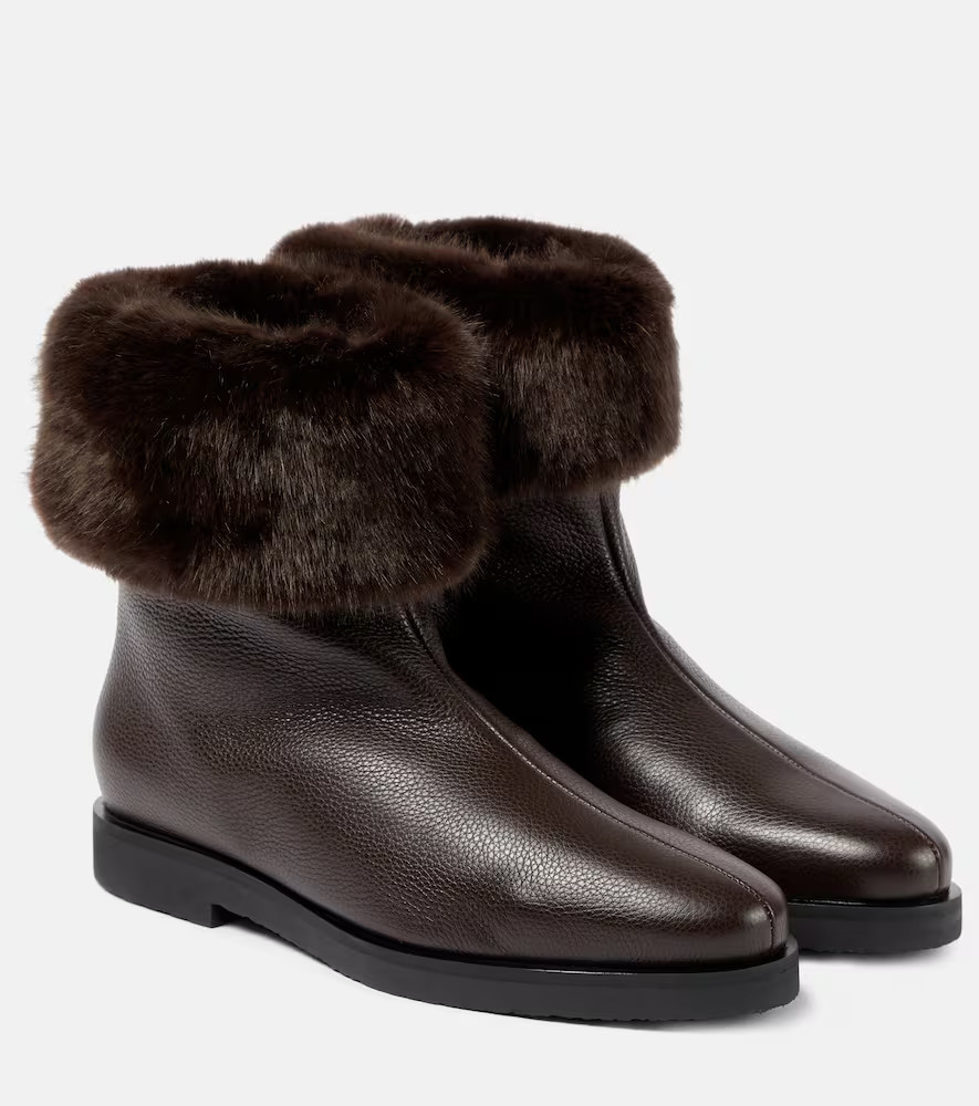 Toteme The Off-Duty faux fur-lined leather boots | Mytheresa (US/CA)