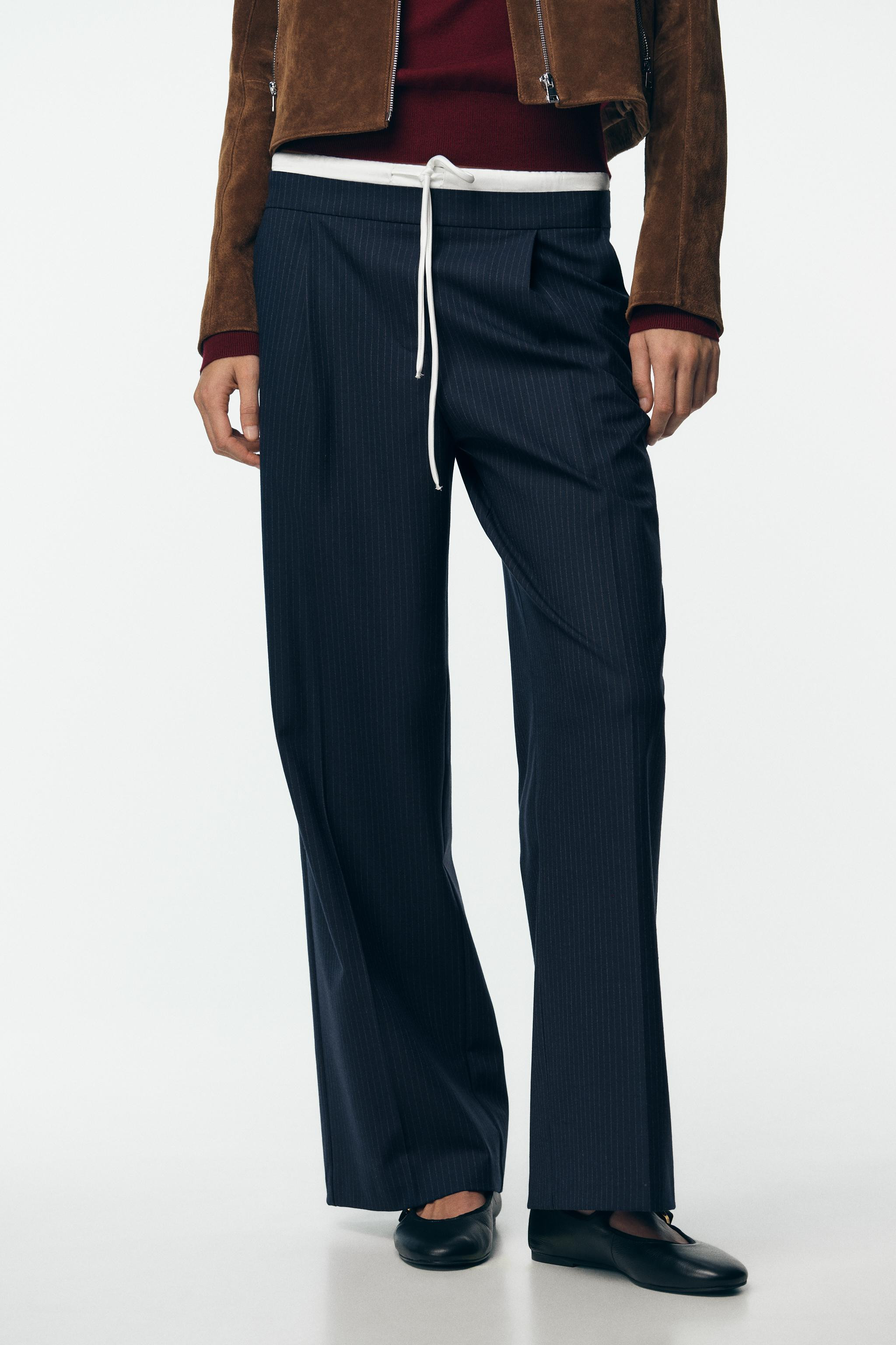 DOUBLE WAISTBAND WIDE-LEG PANTS | Zara US