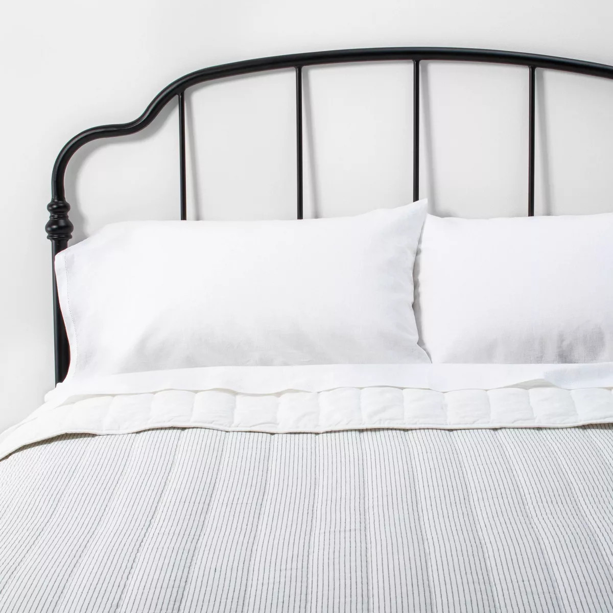 Microstripe Quilt Sour Cream/Railroad Gray - Hearth & Hand™ with Magnolia | Target