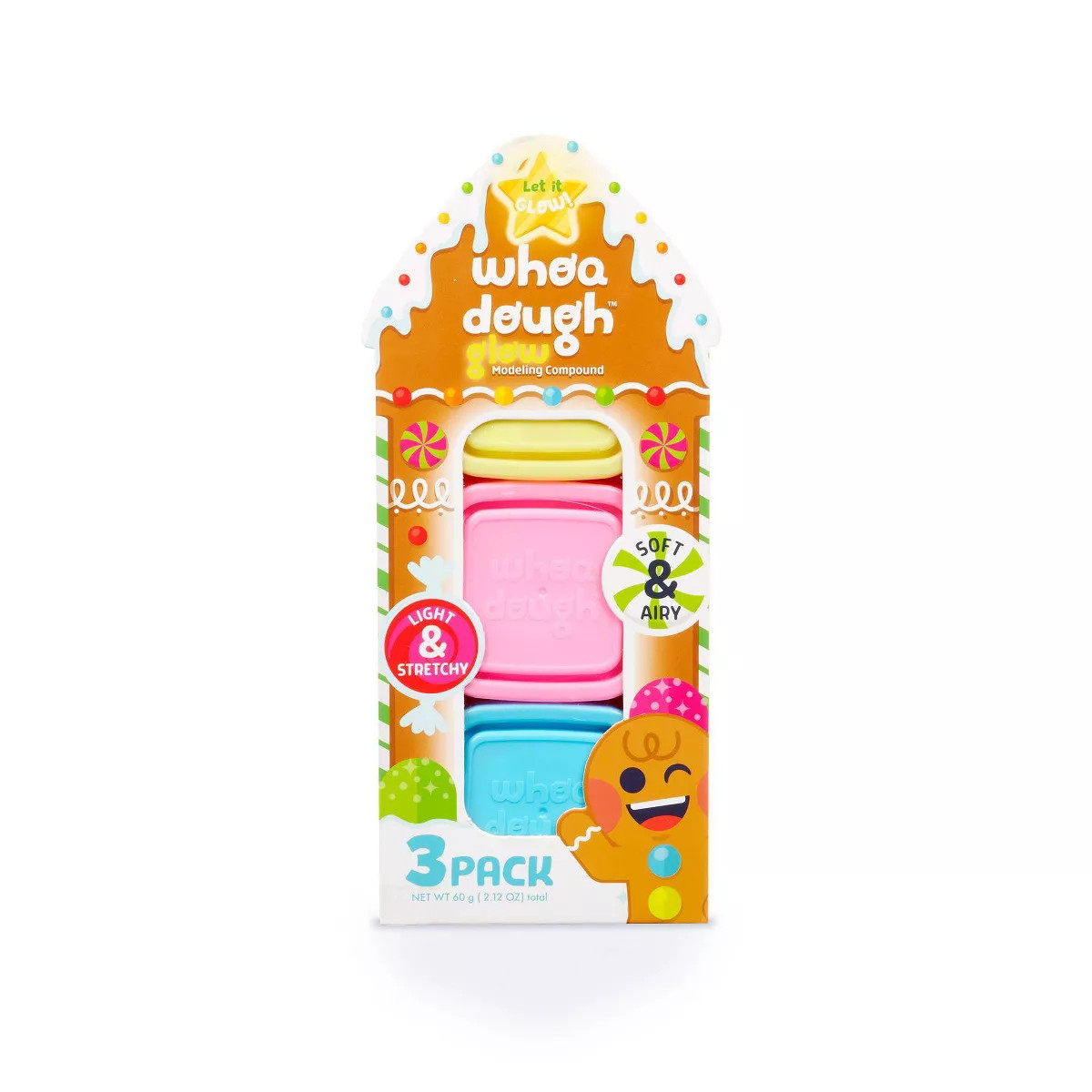 Chuckle & Roar Stocking Stuffer: Whoa Dough Holiday 3pk Gingerbread Modeling Dough | Target