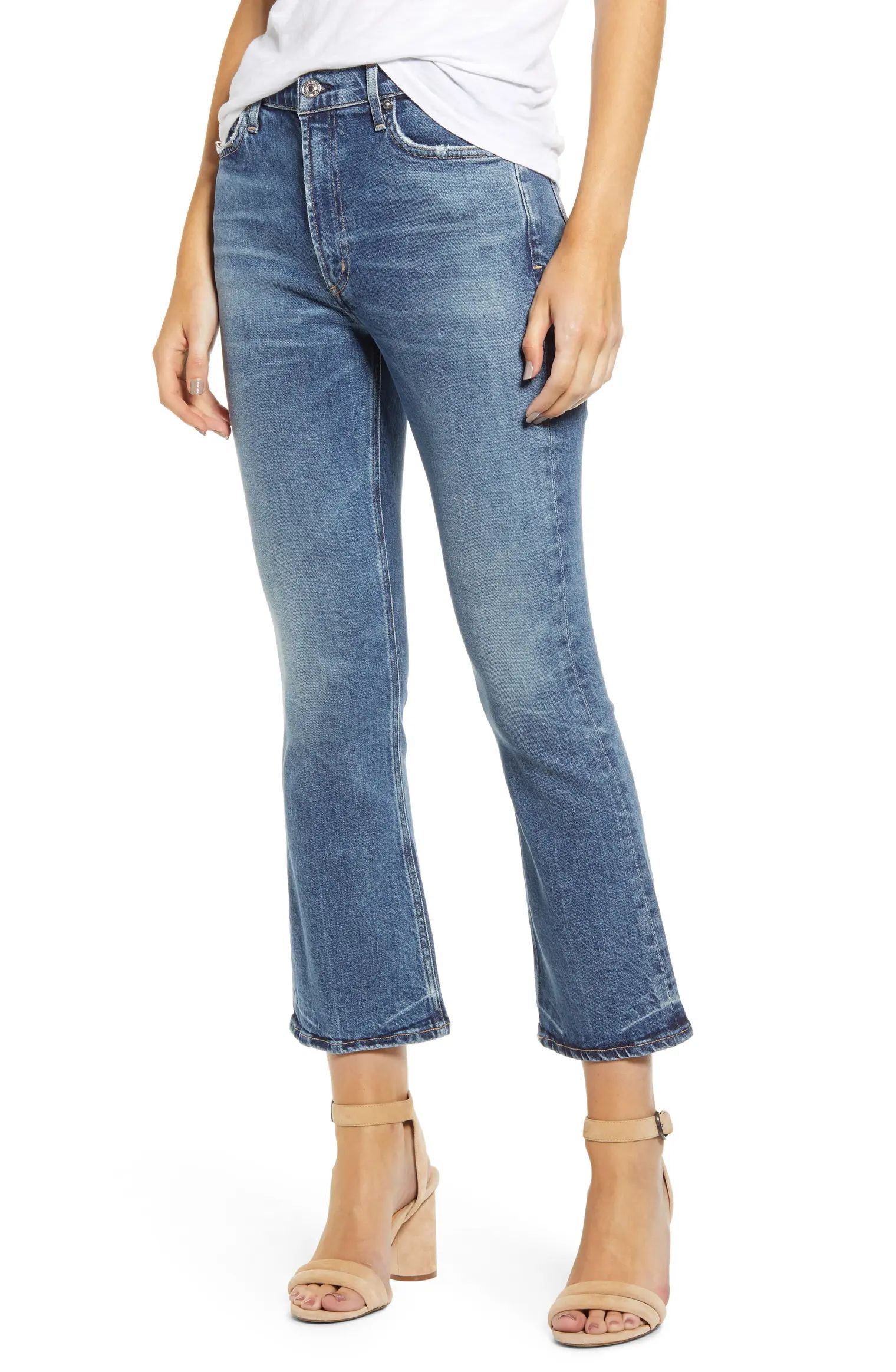 Demy High Waist Crop Flare Jeans | Nordstrom
