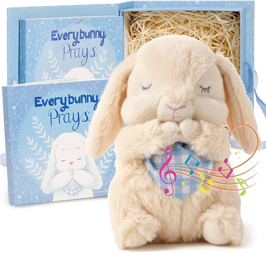 Tickle & Main Everybunny Prays Bunny Stuffed Animal & Musical Toy - Blue, 7 in Plush & Illustrate... | Amazon (US)