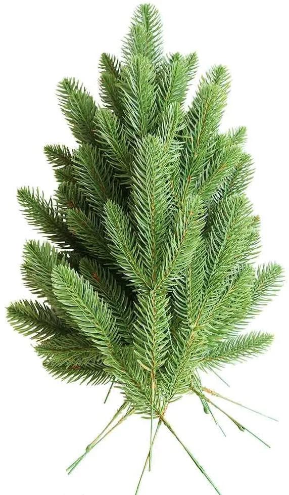 20pcs Artificial Pine Branches Faux Leaves Picks for Christmas Decor DIY Wreath (Pine Branch) - W... | Walmart (US)
