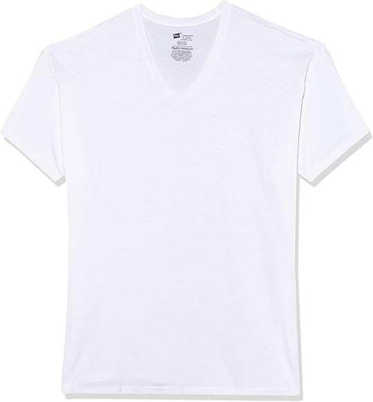 Hanes mens Comfortsoft Tagless V-Neck Undershirt 7 Pack | Amazon (US)
