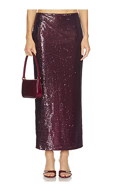 Camila Coelho Noella Skirt in Oxblood from Revolve.com | Revolve Clothing (Global)