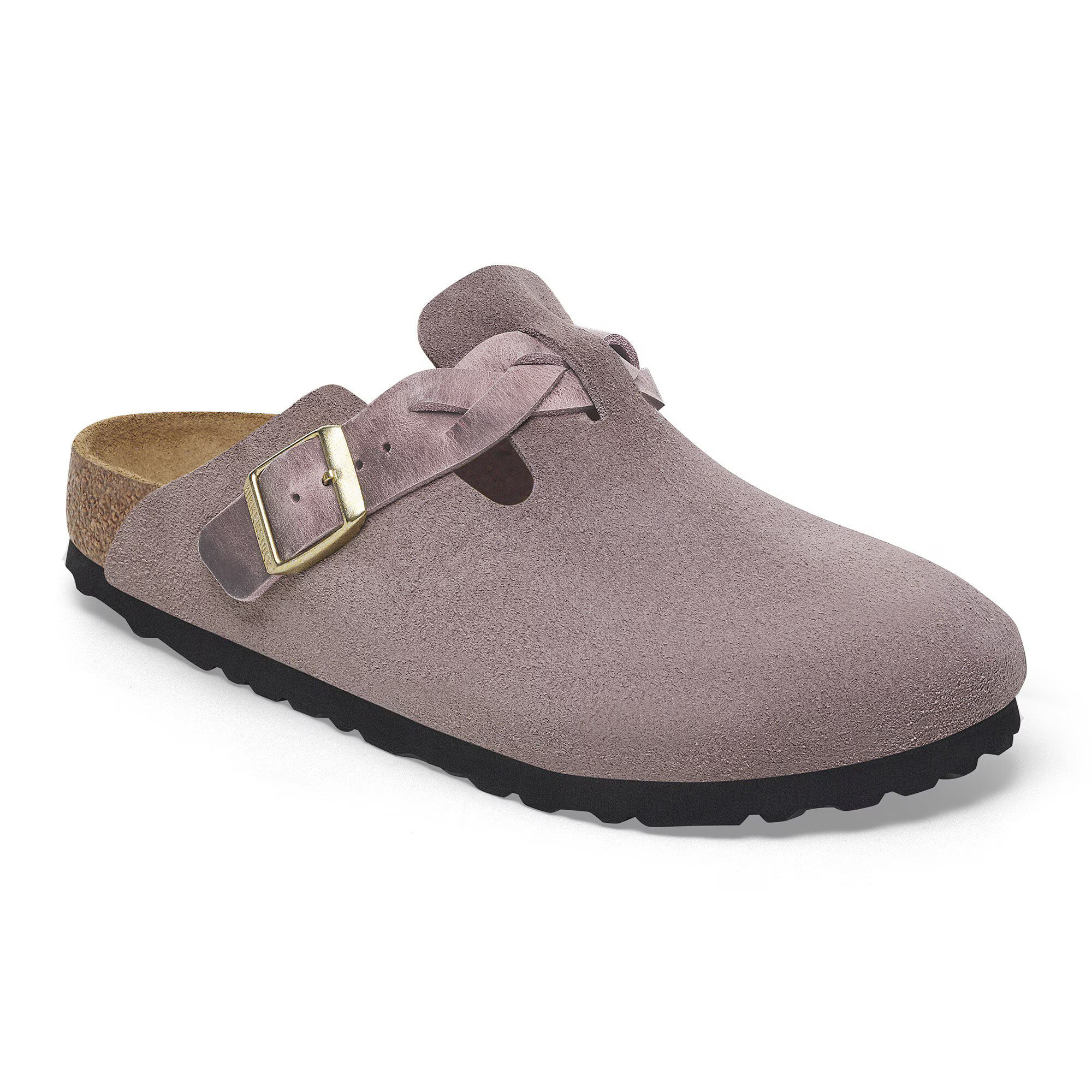 Boston Braided Suede Leather Faded Purple Clogs | Birkenstock USA