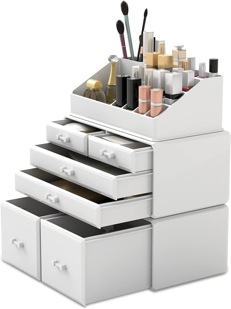 Readaeer Makeup Cosmetic Organizer Storage Drawers Display Boxes Case 6 Drawers （White） | Amazon (CA)