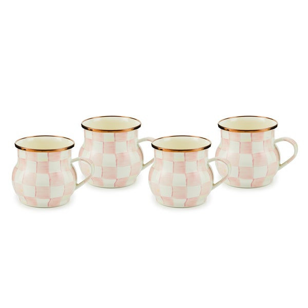 MacKenzie-Childs Rosy Check Mugs | MacKenzie-Childs