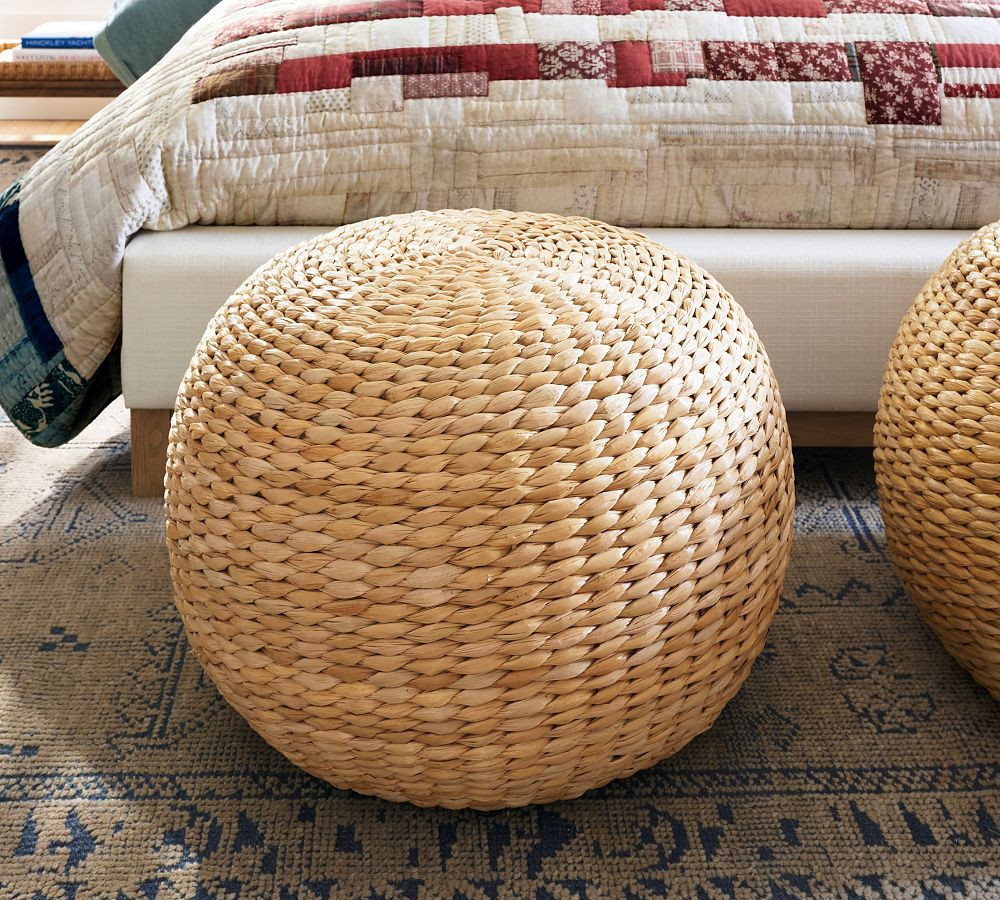 Mallorca Seagrass Pouf | Pottery Barn (US)
