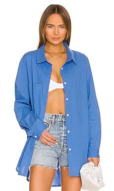 SNDYS Bello Button Up in Blue from Revolve.com | Revolve Clothing (Global)
