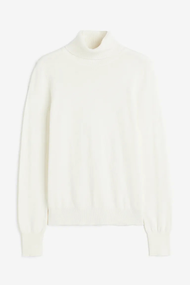 Pull col roulé - Blanc - FEMME | H&M FR | H&M (FR, IT, ES, PT, BE)