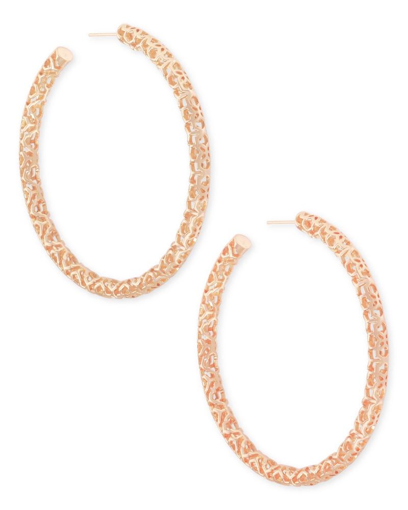 Maggie Hoop Earrings in Rose Gold Filigree | Kendra Scott | Kendra Scott