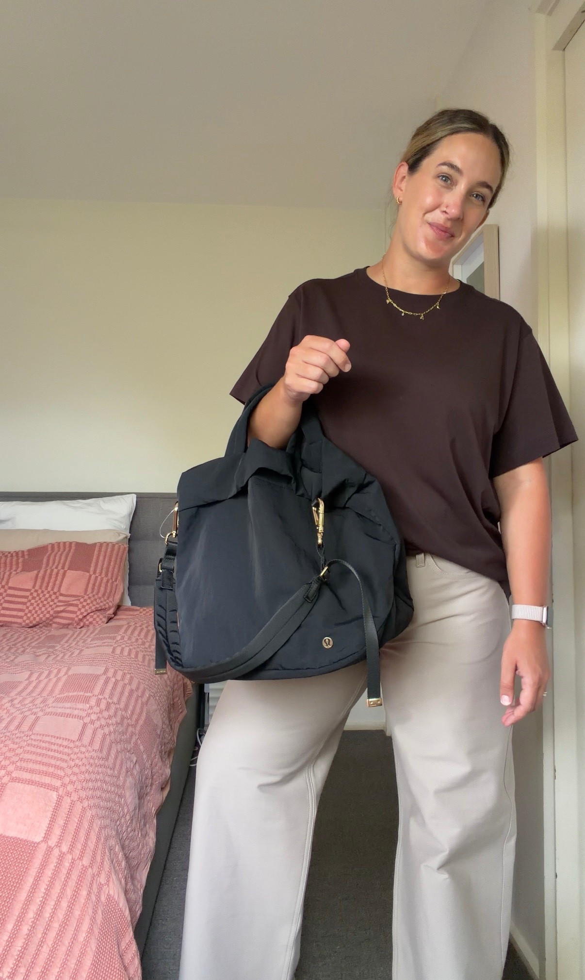 This lululemon outfit featuring the new EasyFive wide leg pants- truly the most comfortable fit for a busy life 🙌🏼🤎

Sizing:

EasyFive wide leg pant- size 32
Back in Action long sleeve- size US 12
All Yours tee- size XL 

#ltkpartner #ltkxlululemon #ad 

#LTKmidsize #LTKtravel #LTKaustralia