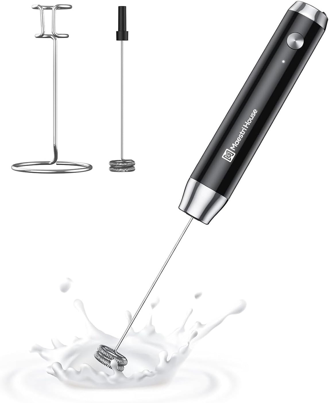 Maestri House LunaFro Rechargeable Milk Frother, Stand & 2 Detachable Whisk | Amazon (US)