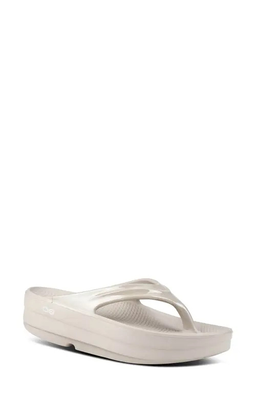Oofos OOmega Flip Flop in Nomad at Nordstrom, Size 8 | Nordstrom