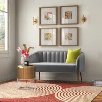Etta Avenue™ Teen Kelli 50.55" Velvet Round Arm Loveseat | Wayfair | Wayfair North America